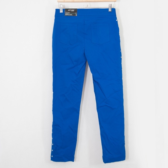 Attyre Studded Audrey Ankle Pant Blue 6 Crop 1604X - Picture 3 of 4